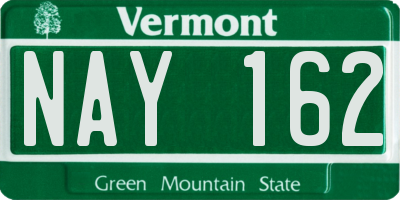 VT license plate NAY162