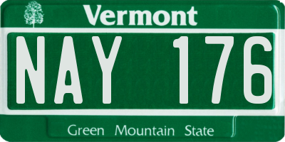 VT license plate NAY176