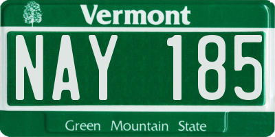 VT license plate NAY185
