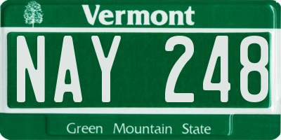 VT license plate NAY248