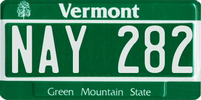 VT license plate NAY282