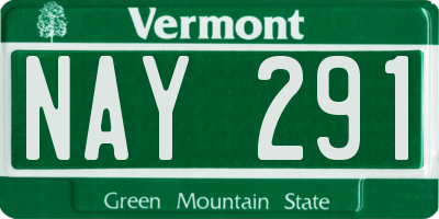 VT license plate NAY291