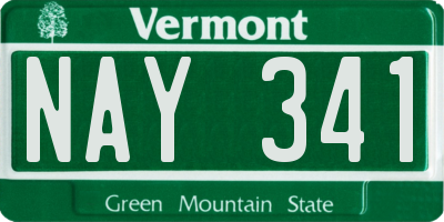 VT license plate NAY341