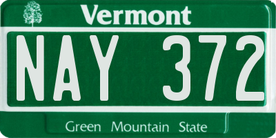 VT license plate NAY372