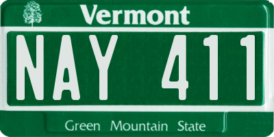 VT license plate NAY411