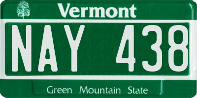 VT license plate NAY438