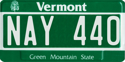 VT license plate NAY440