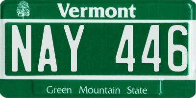 VT license plate NAY446