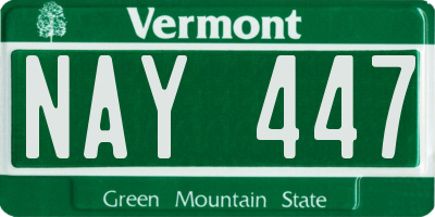 VT license plate NAY447