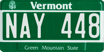 VT license plate NAY448