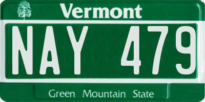 VT license plate NAY479
