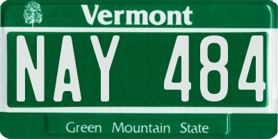 VT license plate NAY484