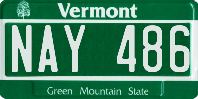 VT license plate NAY486