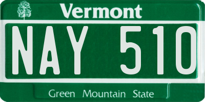 VT license plate NAY510