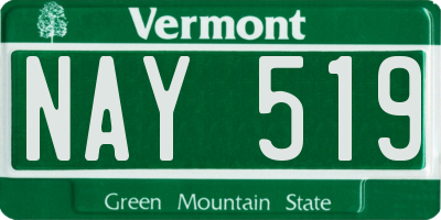 VT license plate NAY519