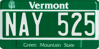 VT license plate NAY525