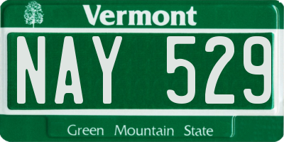 VT license plate NAY529