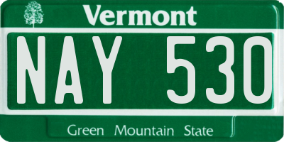 VT license plate NAY530