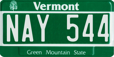 VT license plate NAY544