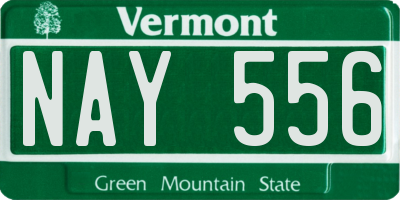 VT license plate NAY556