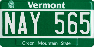 VT license plate NAY565