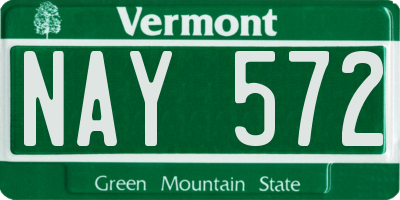 VT license plate NAY572