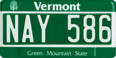 VT license plate NAY586