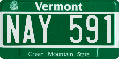 VT license plate NAY591