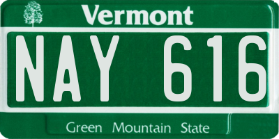 VT license plate NAY616