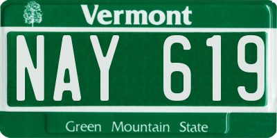 VT license plate NAY619