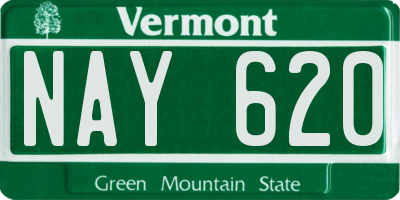 VT license plate NAY620