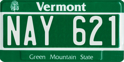 VT license plate NAY621