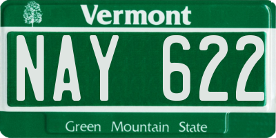 VT license plate NAY622