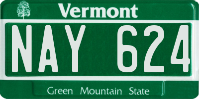 VT license plate NAY624