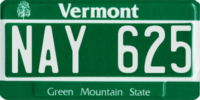 VT license plate NAY625