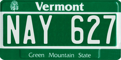 VT license plate NAY627