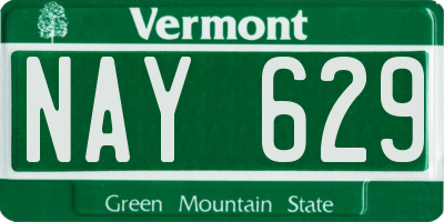 VT license plate NAY629