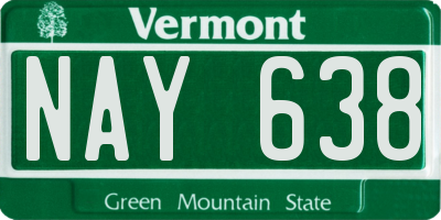 VT license plate NAY638