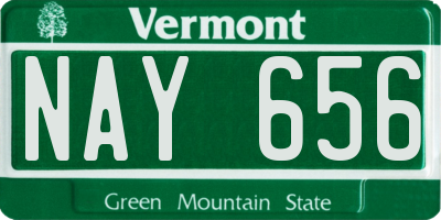 VT license plate NAY656