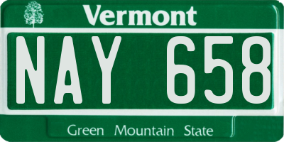 VT license plate NAY658