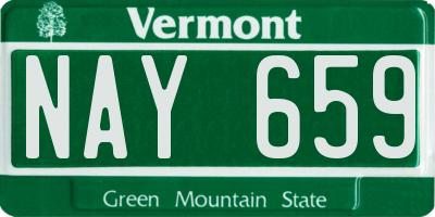 VT license plate NAY659