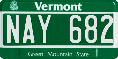 VT license plate NAY682