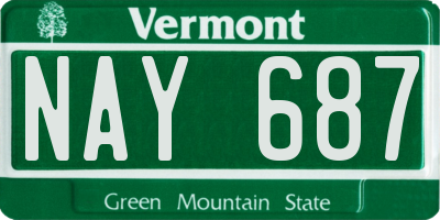 VT license plate NAY687