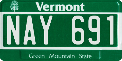 VT license plate NAY691