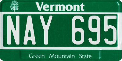 VT license plate NAY695