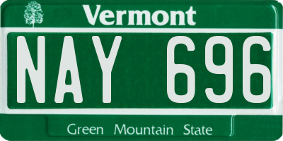 VT license plate NAY696