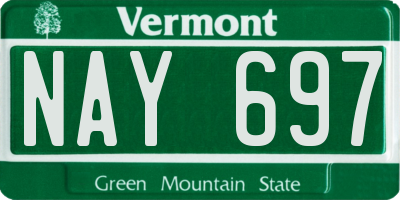 VT license plate NAY697