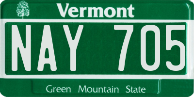 VT license plate NAY705