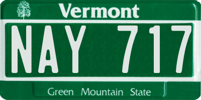 VT license plate NAY717