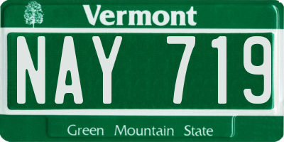 VT license plate NAY719